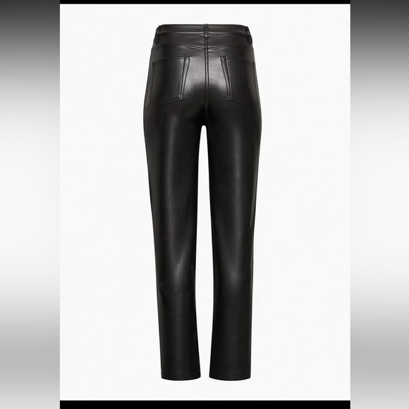 Aritzia Wilfred Melina black vegan leather pants. Size 10. - Picture 4 of 9